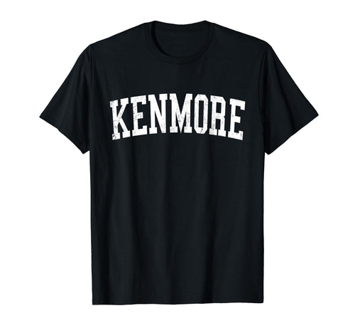 Kenmore Wa Distressed White Varsity T-Shirt - Minimalist Print Unisex - T-Shirt, Sweatshirt, Hoodie
