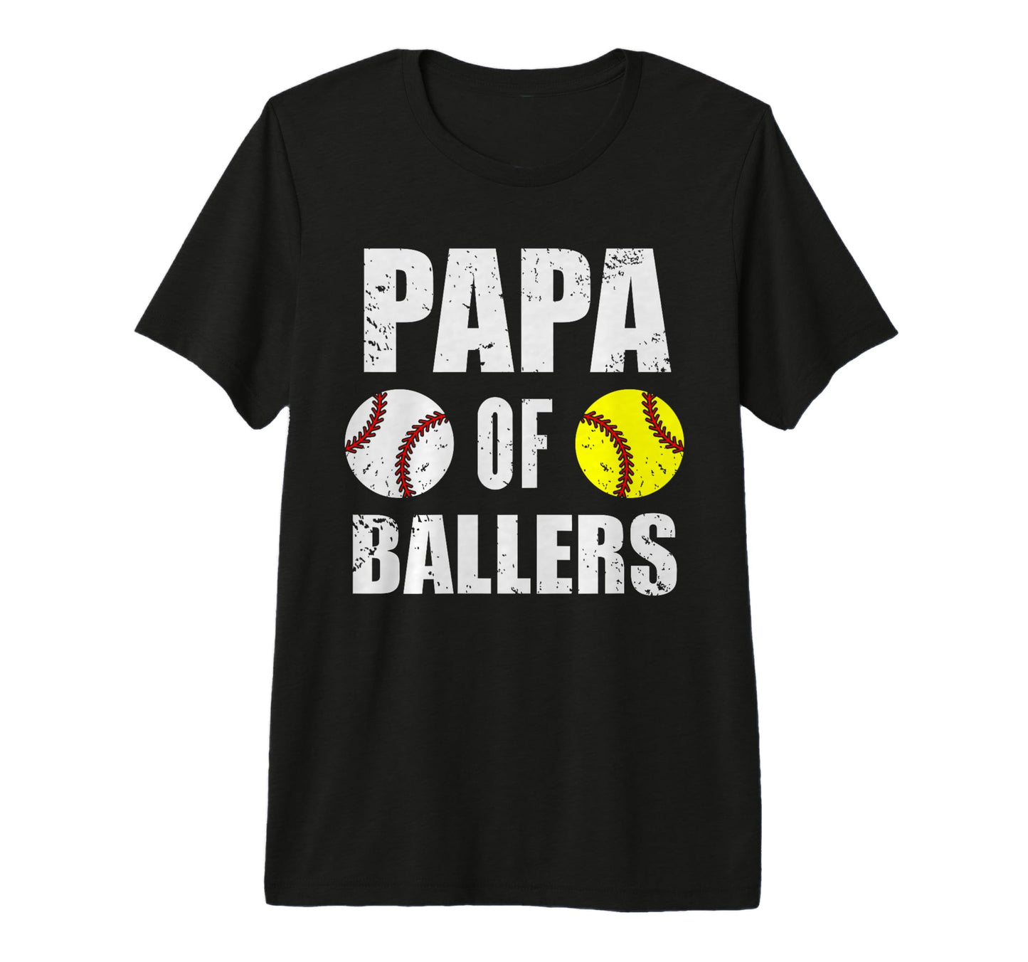 Mens Papa Ballers Funny Baseball Softball T-Shirt - Unique Graphic Unisex - T-Shirt, Sweatshirt, Hoodie