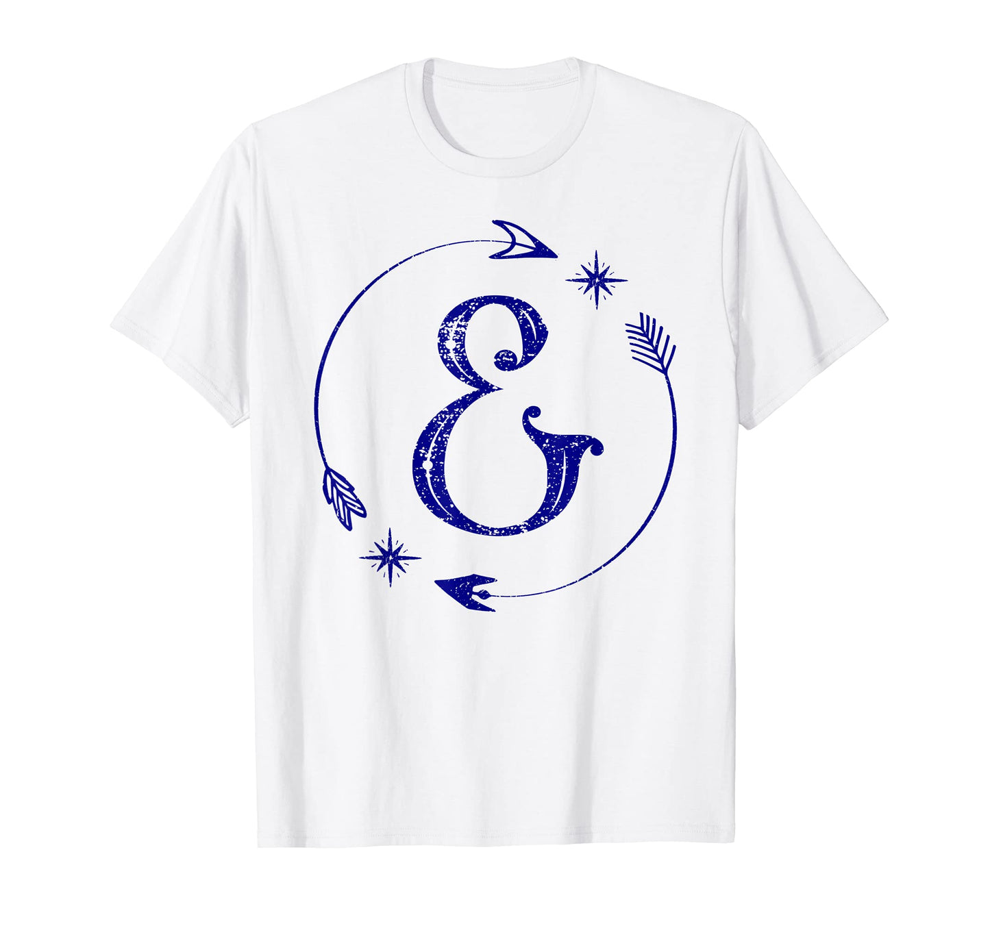 Initial E Monogram Boho Name Letter T-Shirt - Casual Everyday Wear Unisex - T-Shirt, Sweatshirt, Hoodie