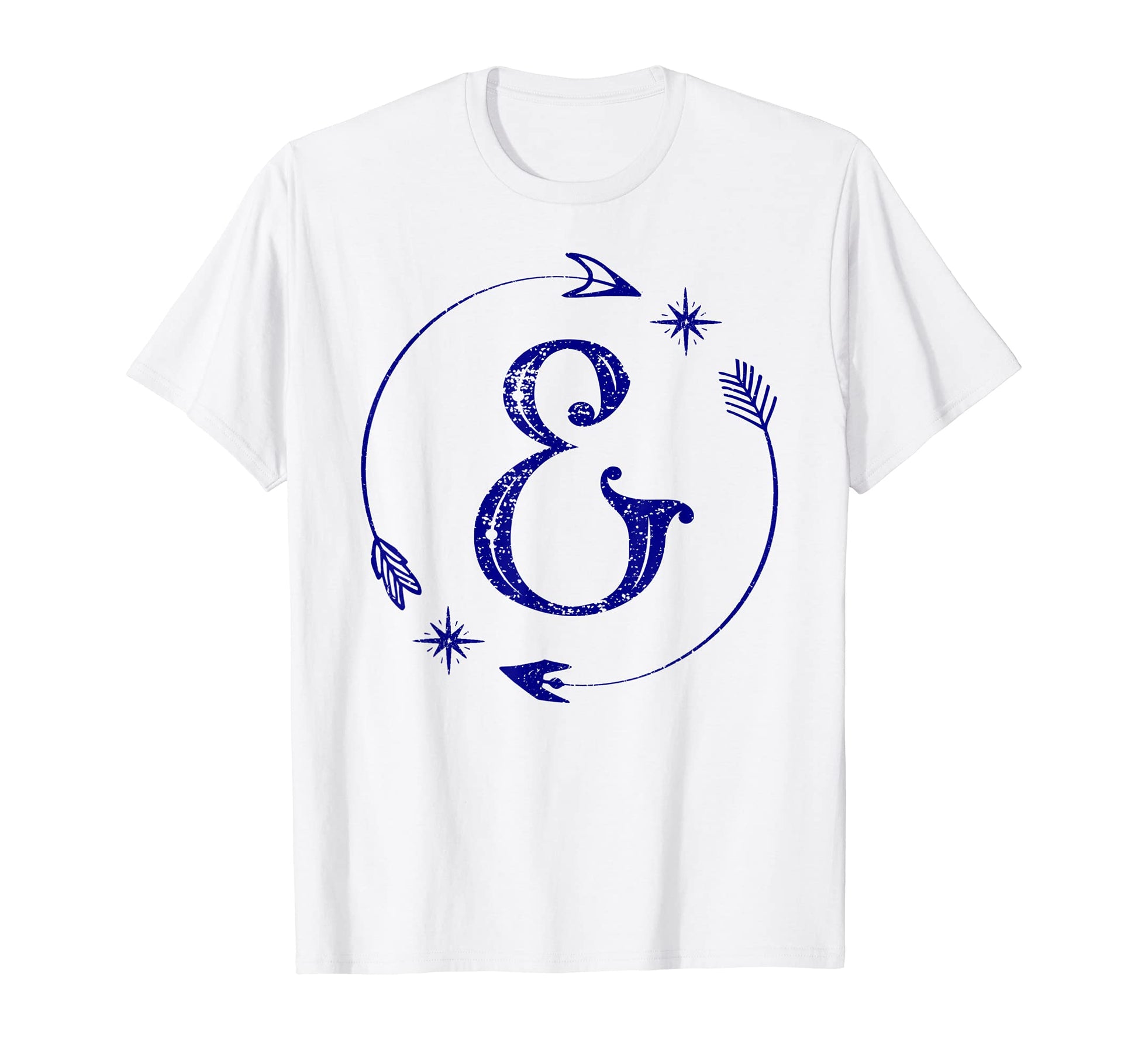 Initial E Monogram Boho Name Letter T-Shirt - Casual Everyday Wear Unisex - T-Shirt, Sweatshirt, Hoodie