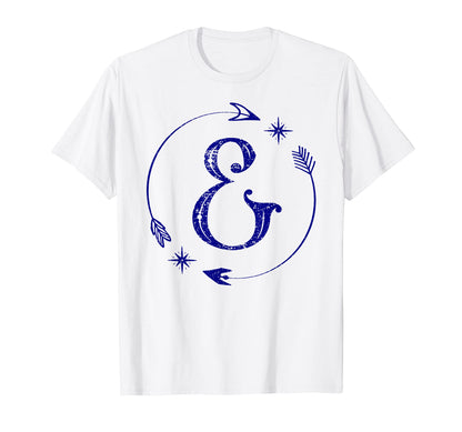 Initial E Monogram Boho Name Letter T-Shirt - Casual Everyday Wear Unisex - T-Shirt, Sweatshirt, Hoodie