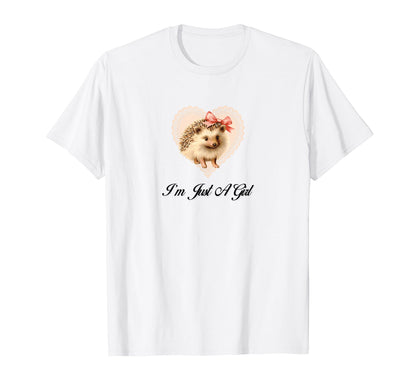 Im Just Coquette Hedgehog Girlcore T-Shirt - Streetwear Style Men Women - T-Shirt, Sweatshirt, Hoodie