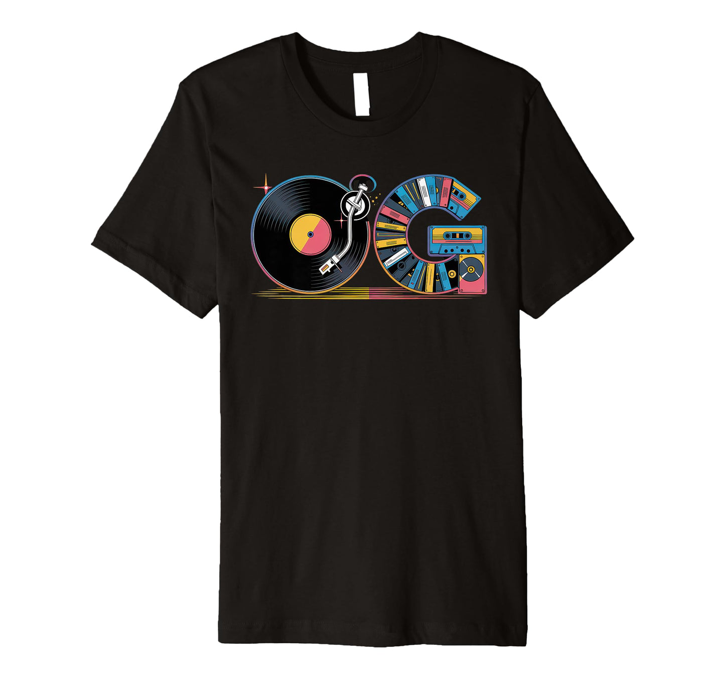 Old School Og Hip Hop Vinyl Cds T-Shirt - Fun Novelty Design Men Women - T-Shirt, Sweatshirt, Hoodie