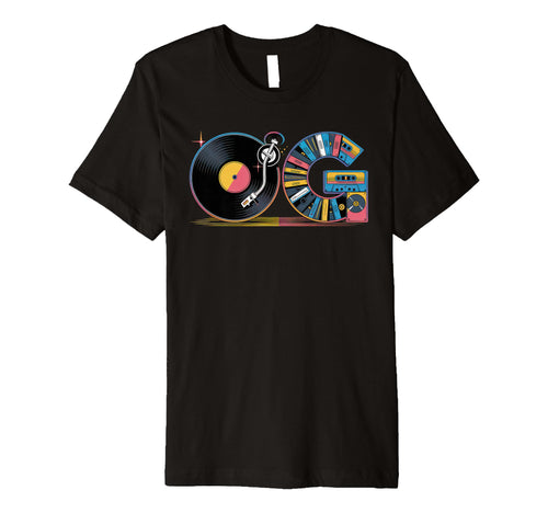 Old School Og Hip Hop Vinyl Cds T-Shirt - Fun Novelty Design Men Women - T-Shirt, Sweatshirt, Hoodie