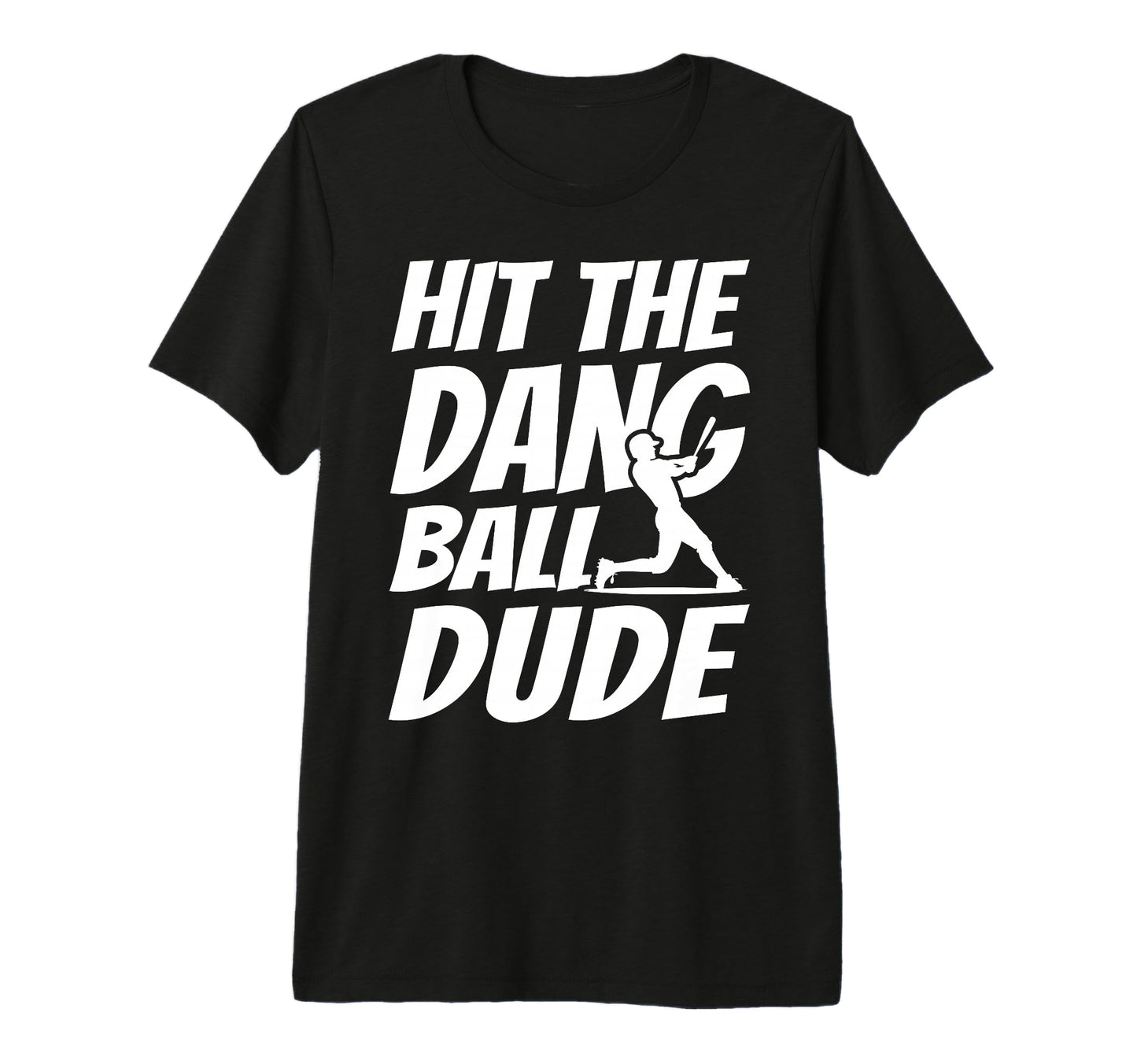 Hit Dang Ball Dude Sarcastic Funny Baseball T-Shirt - Graphic Print Unisex - T-Shirt, Sweatshirt, Hoodie