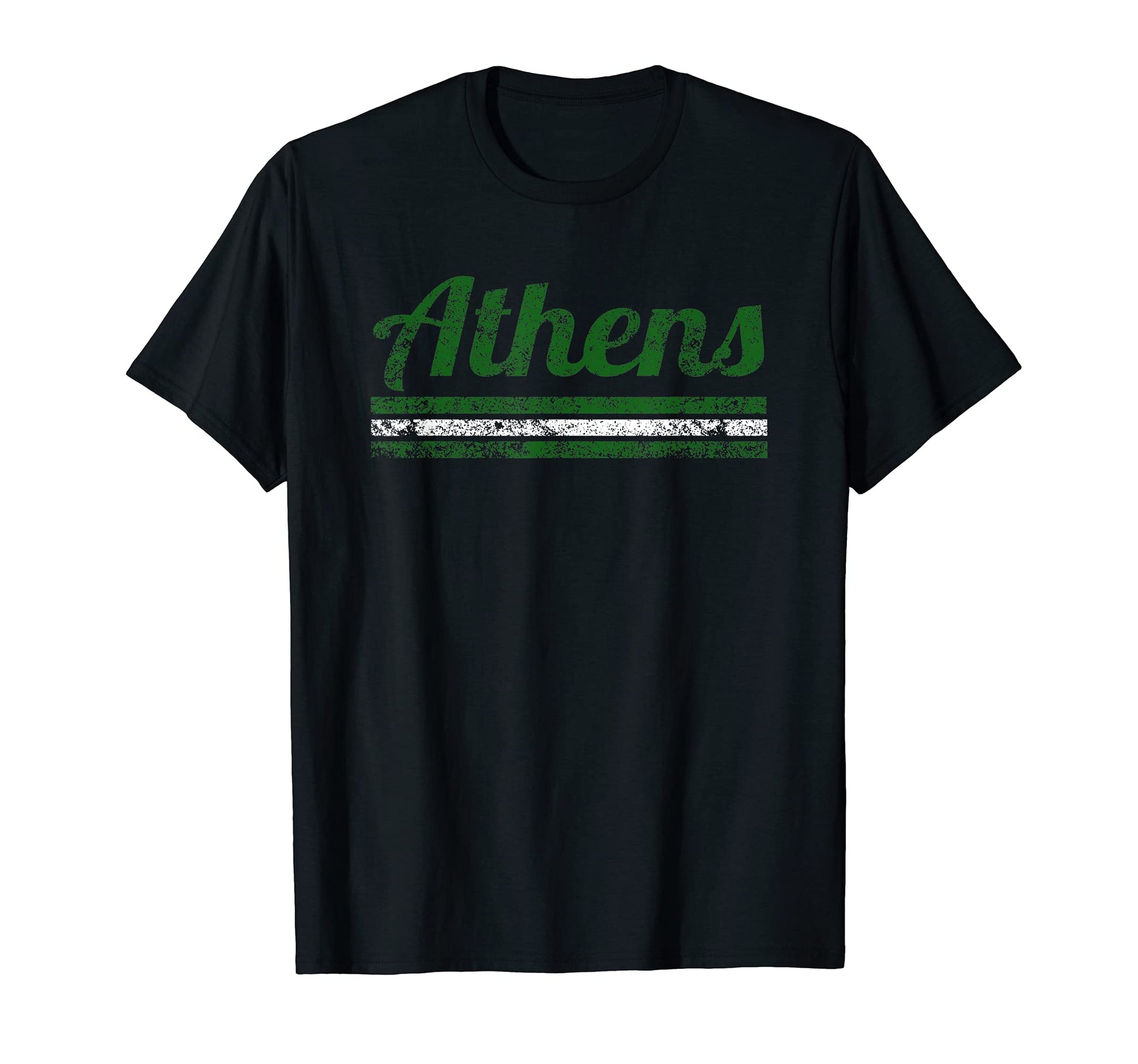 Athens Ohio Weathered Stripe Throwback T-Shirt - Streetwear Style Men Women - T-Shirt, Sweatshirt, Hoodie