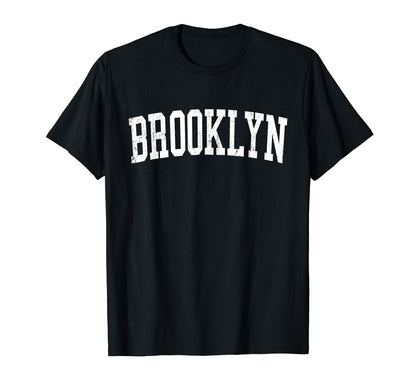 Brooklyn Ny Distressed White Varsity T-Shirt - Aesthetic Graphic Men Women - T-Shirt, Sweatshirt, Hoodie