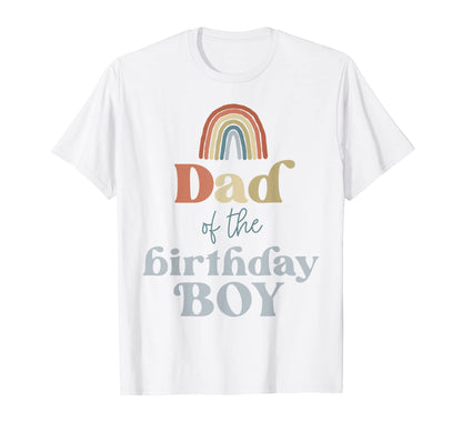 Mens Dad Birthday Boho Rainbow Party T-Shirt - Trendy Graphic Unisex - T-Shirt, Sweatshirt, Hoodie
