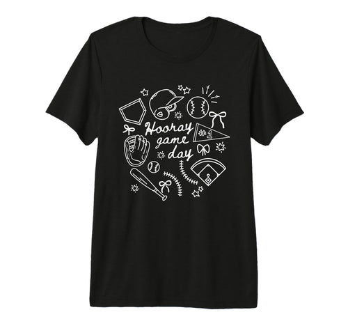 Hooray Game Day Baseball Mom Tri Blend T-Shirt - Custom Art Print Unisex - T-Shirt, Sweatshirt, Hoodie