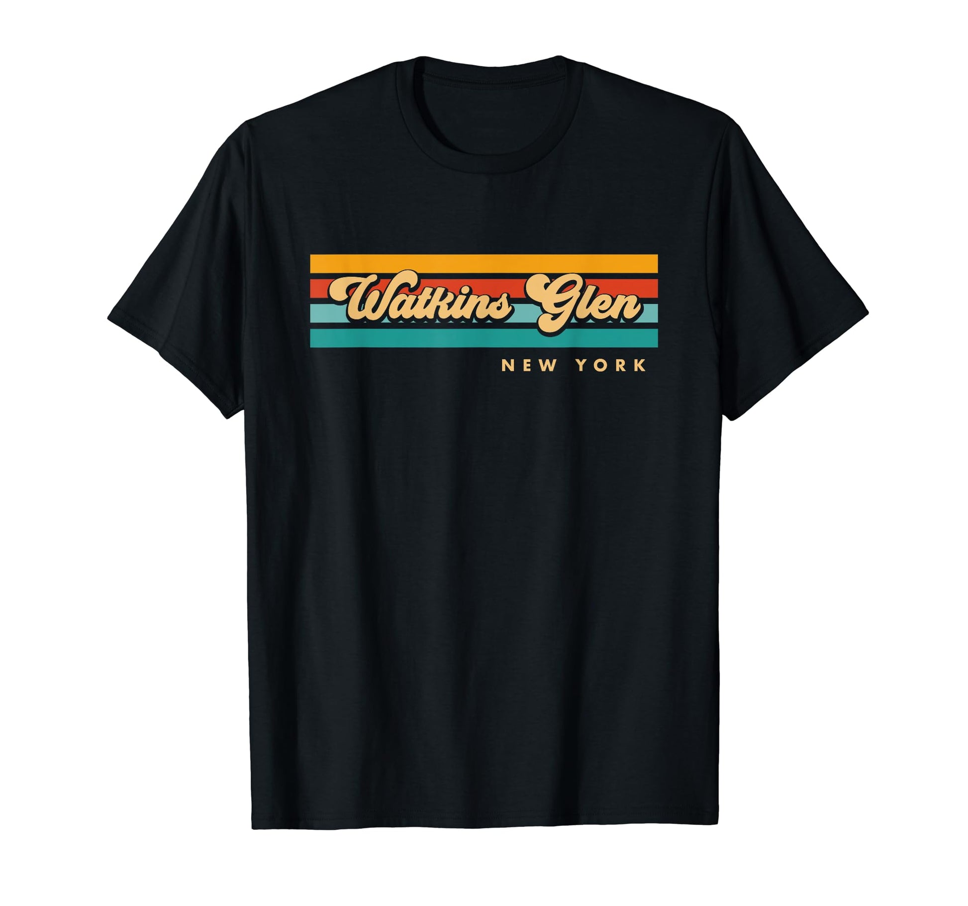 Sunset Stripes Watkins Glen New York T-Shirt - Streetwear Style for Adults - T-Shirt, Sweatshirt, Hoodie