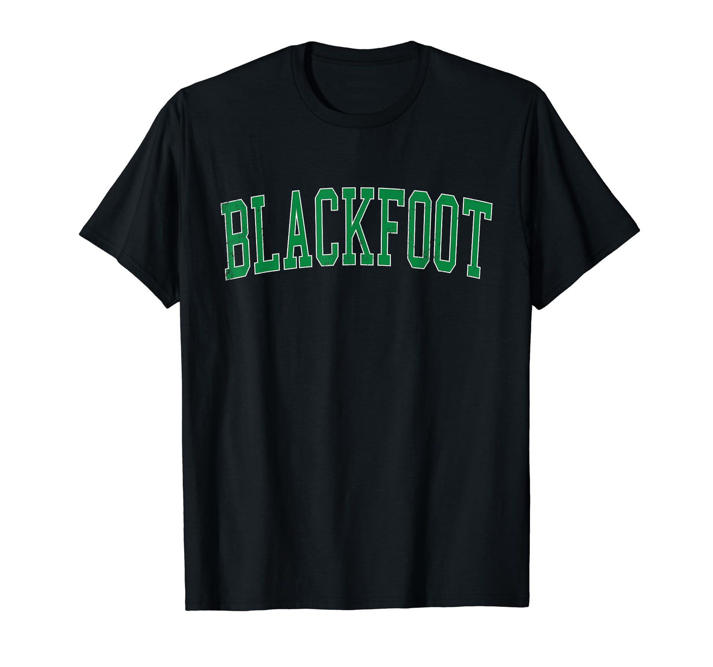 Blackfoot Id Distressed Green Varsity T-Shirt - Custom Art Print for Adults - T-Shirt, Sweatshirt, Hoodie