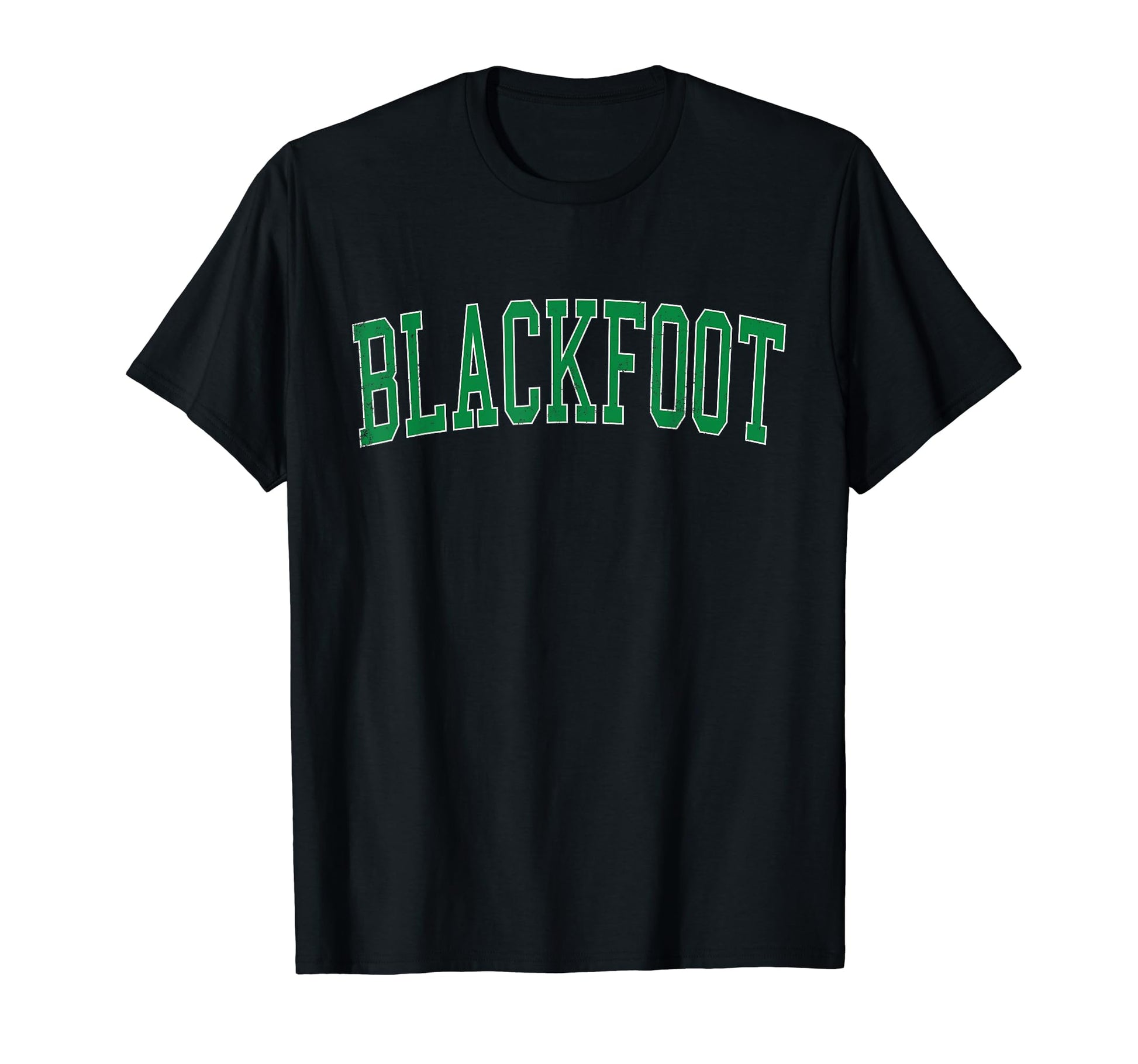 Blackfoot Id Distressed Green Varsity T-Shirt - Custom Art Print for Adults - T-Shirt, Sweatshirt, Hoodie