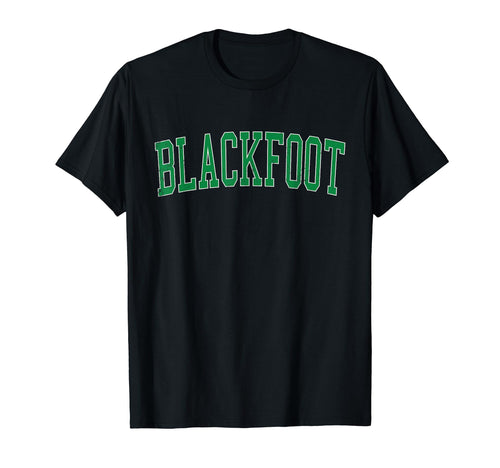 Blackfoot Id Distressed Green Varsity T-Shirt - Custom Art Print for Adults - T-Shirt, Sweatshirt, Hoodie