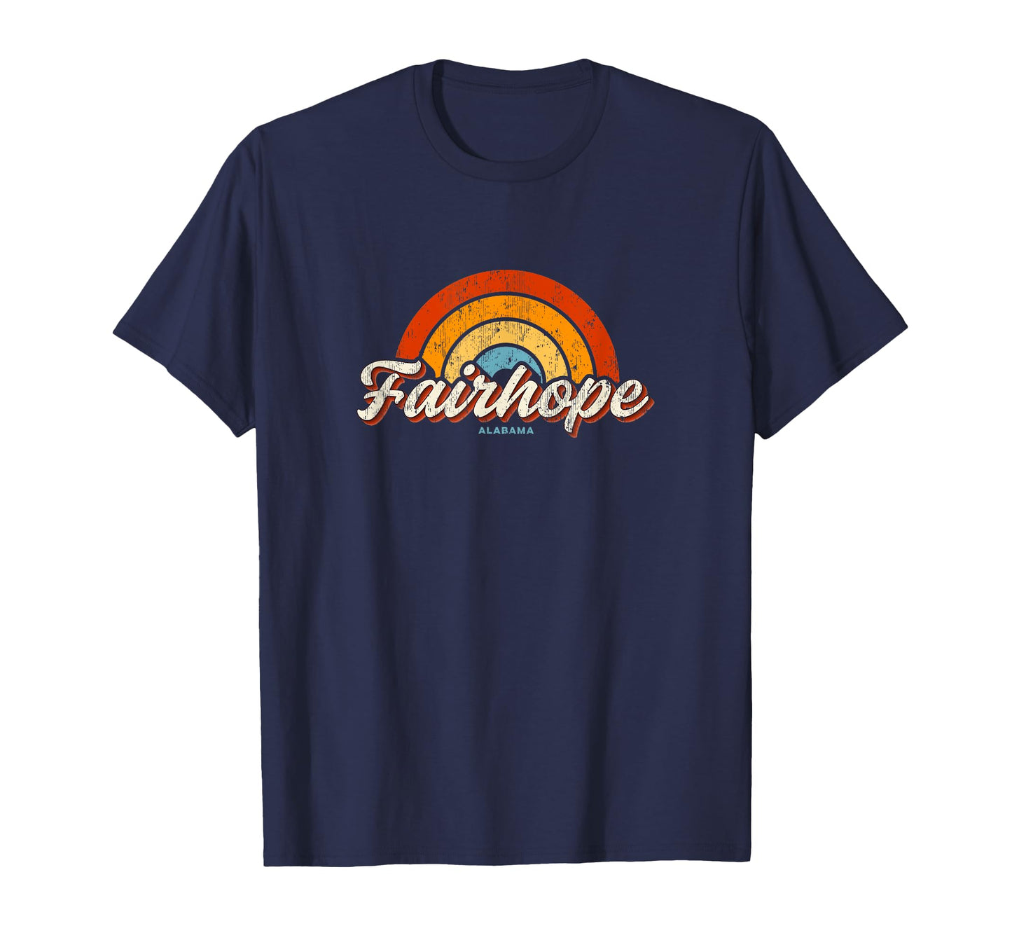 Fairhope Alabama Al Rainbow 70S T-Shirt - Aesthetic Graphic for Adults - T-Shirt, Sweatshirt, Hoodie