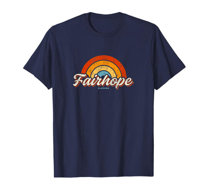 Fairhope Alabama Al Rainbow 70S T-Shirt - Aesthetic Graphic for Adults - T-Shirt, Sweatshirt, Hoodie