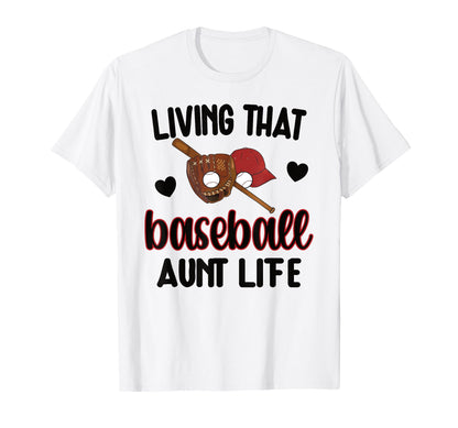 Baseball Aunt Life Proud Baseball Auntie T-Shirt - Trendy Graphic Unisex - T-Shirt, Sweatshirt, Hoodie