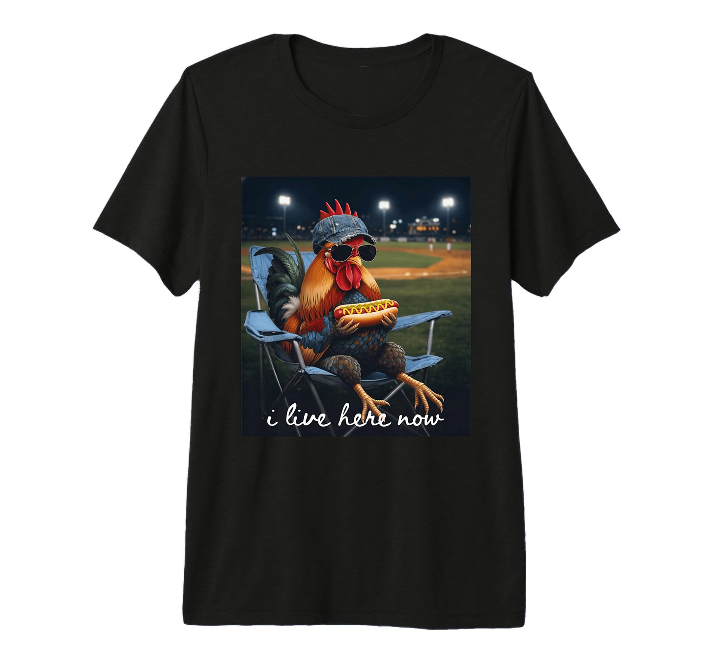 Funny Rooster Baseball Mom I Live T-Shirt - Aesthetic Graphic for Adults - T-Shirt, Sweatshirt, Hoodie