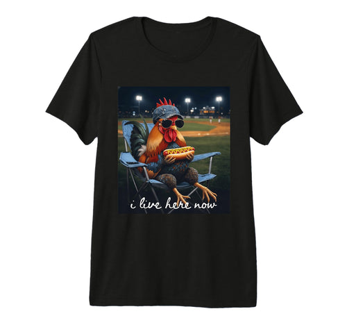 Funny Rooster Baseball Mom I Live T-Shirt - Aesthetic Graphic for Adults - T-Shirt, Sweatshirt, Hoodie