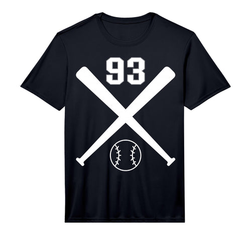 Baseball Softball Number 93 T-Shirt - Streetwear Style Men Women - T-Shirt, Sweatshirt, Hoodie