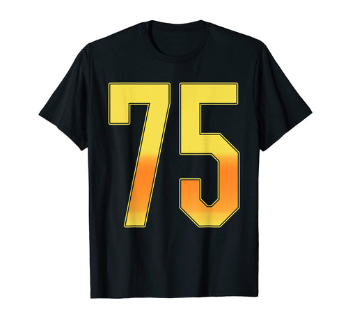 75 Outline Number 75 Fan Varsity T-Shirt - Fun Novelty Design Men Women - T-Shirt, Sweatshirt, Hoodie