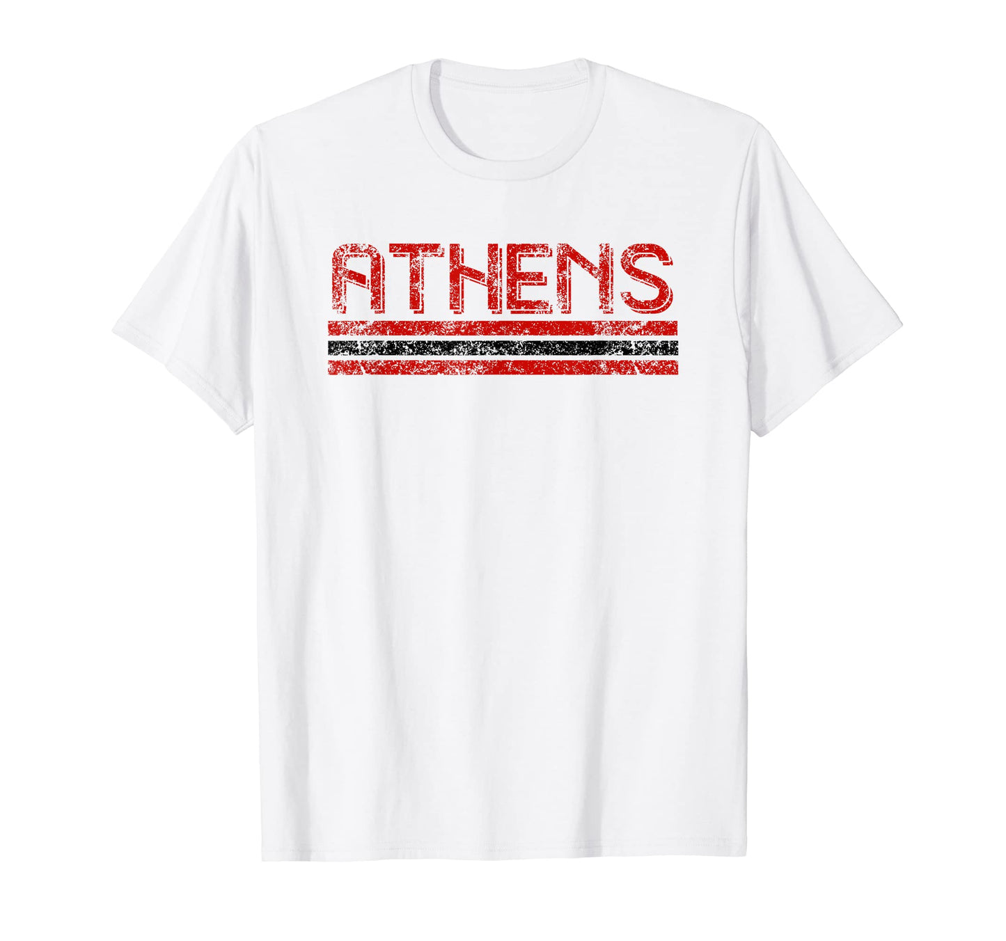Athens Georgia Weathered Stripe T-Shirt - Graphic Print for Adults - T-Shirt, Sweatshirt, Hoodie
