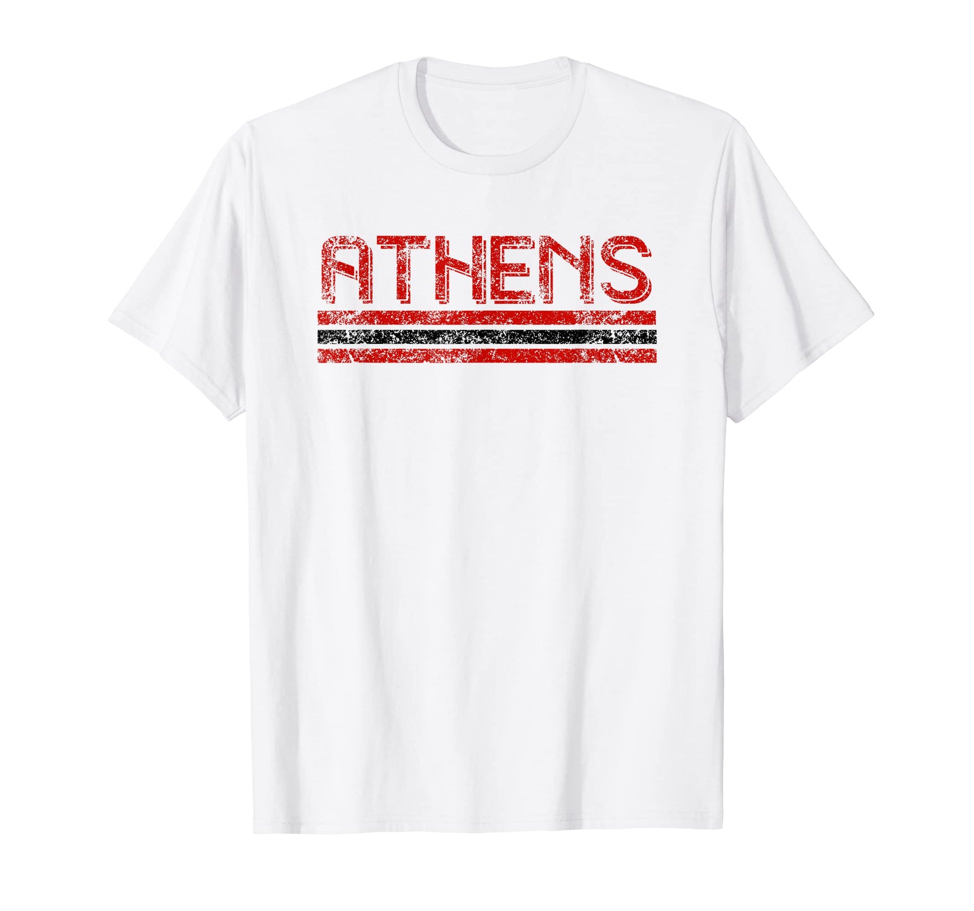 Athens Georgia Weathered Stripe T-Shirt - Graphic Print for Adults - T-Shirt, Sweatshirt, Hoodie