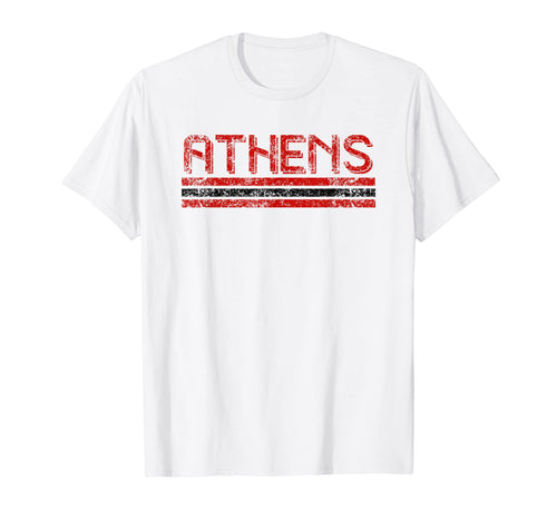Athens Georgia Weathered Stripe T-Shirt - Graphic Print for Adults - T-Shirt, Sweatshirt, Hoodie