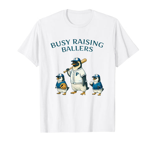 Busy Raising Baller Baseball Softball T-Shirt - Graphic Print for Adults - T-Shirt, Sweatshirt, Hoodie