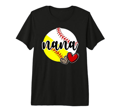 Baseball Softball Nana Proud T-Shirt - Aesthetic Graphic Men Women - T-Shirt, Sweatshirt, Hoodie