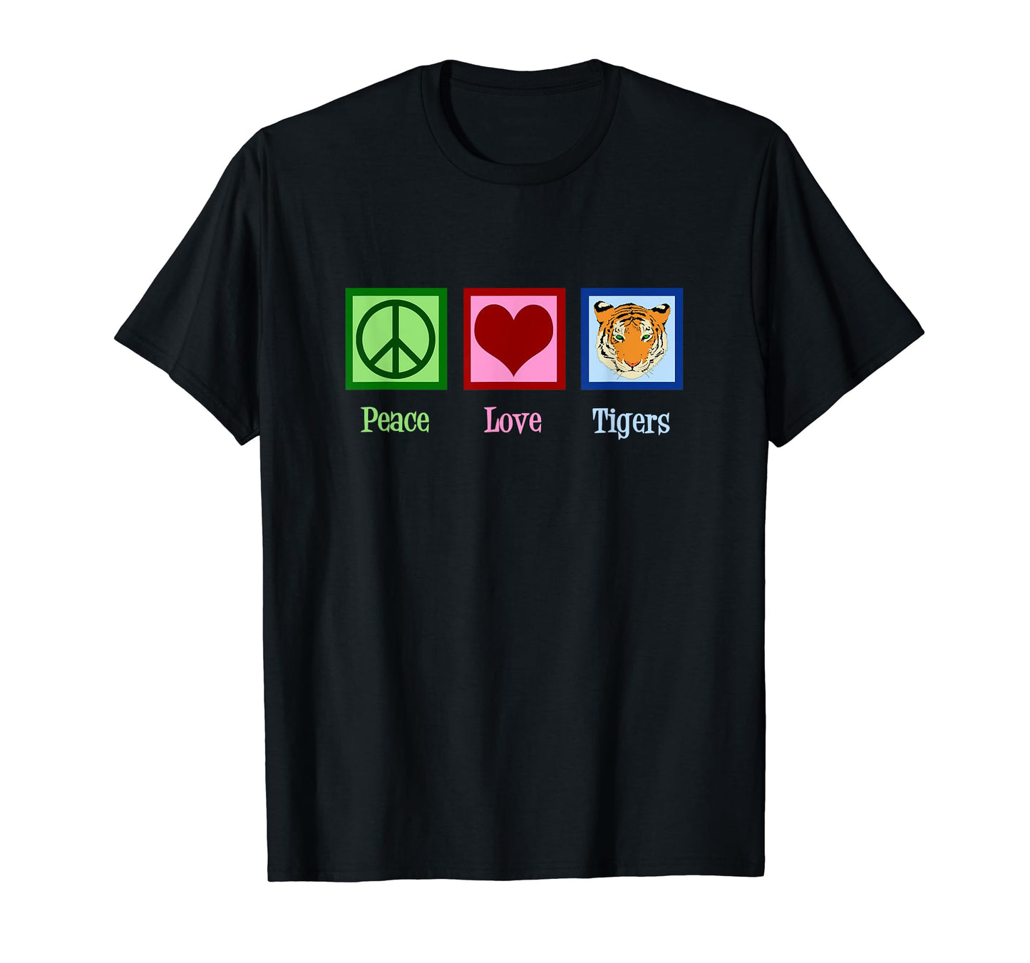 Peace Love Tigers T-Shirt - Aesthetic Graphic Unisex - T-Shirt, Sweatshirt, Hoodie