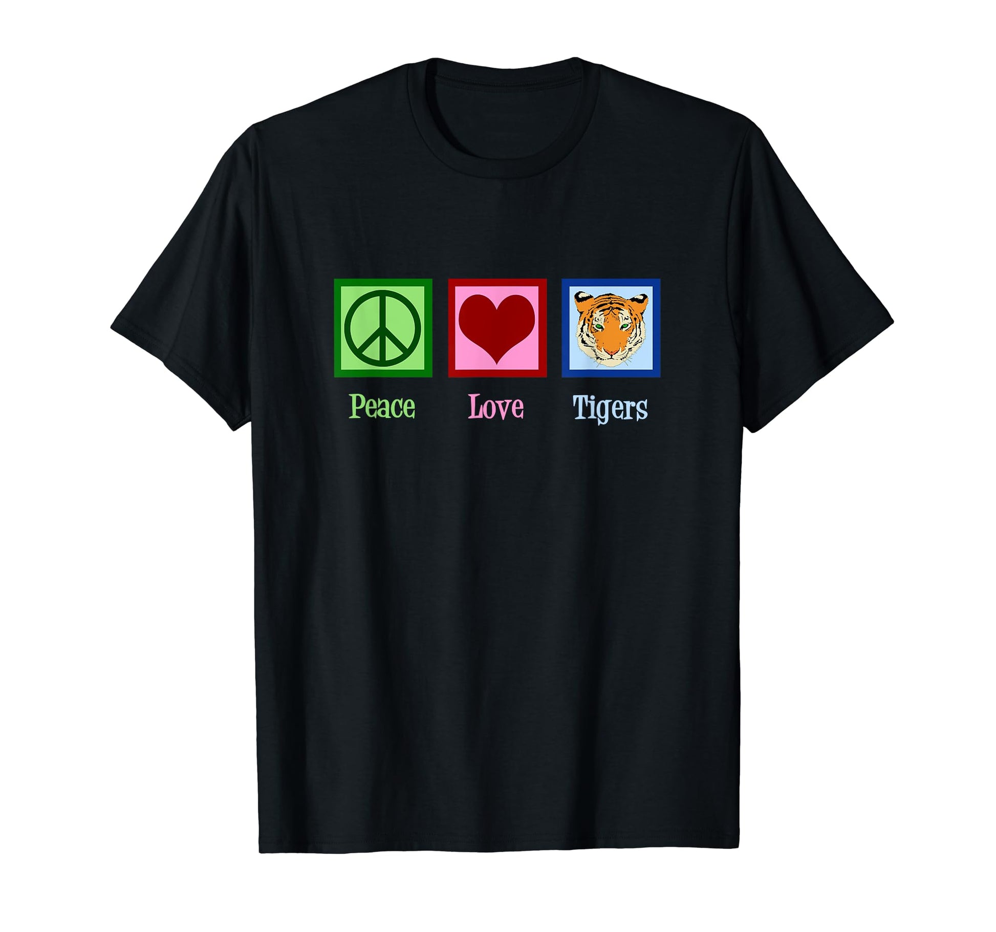 Peace Love Tigers T-Shirt - Aesthetic Graphic Unisex - T-Shirt, Sweatshirt, Hoodie