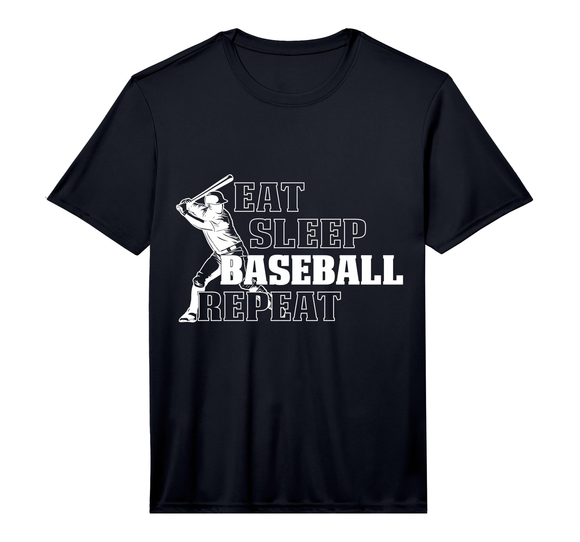 Eat Sleep Baseball Repeat Sport Fans T-Shirt - Graphic Print for Adults - T-Shirt, Sweatshirt, Hoodie