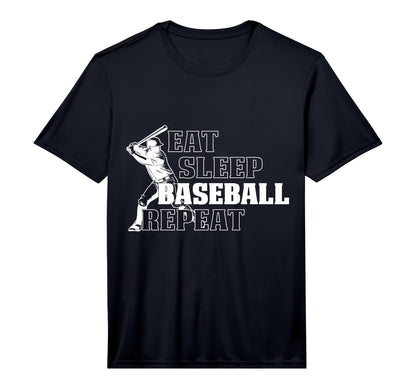 Eat Sleep Baseball Repeat Sport Fans T-Shirt - Graphic Print for Adults - T-Shirt, Sweatshirt, Hoodie
