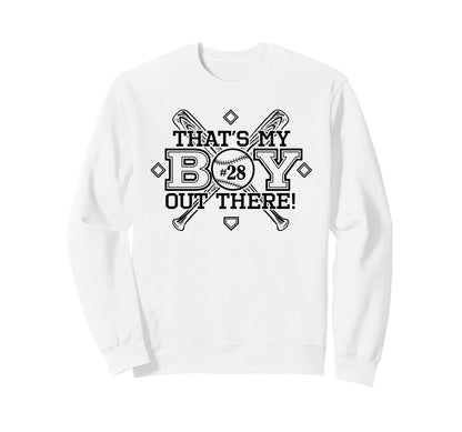 Baseball Mom Dad Thats My Proud Parent Sweatshirt - Unique Graphic Unisex - T-Shirt, Sweatshirt, Hoodie