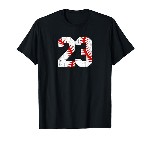 Baseball Player Jersey Number 23 23 Proud T-Shirt - Graphic Print Unisex - T-Shirt, Sweatshirt, Hoodie