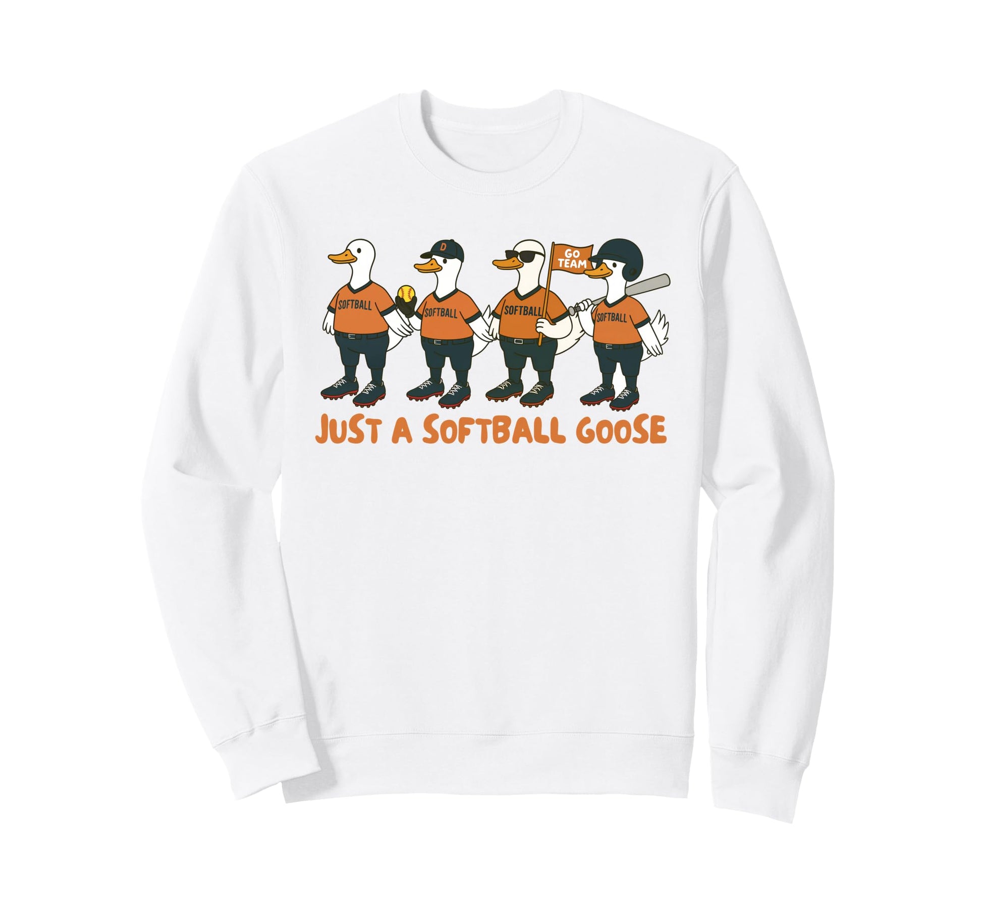 Softball Player Game Day Silly Sweatshirt - Casual Everyday Wear Men Women - T-Shirt, Sweatshirt, Hoodie
