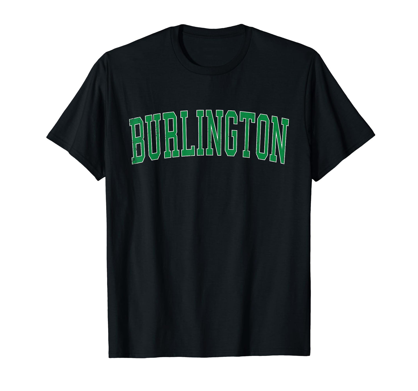 Burlington Wi Distressed Green Varsity T-Shirt - Aesthetic Graphic Unisex - T-Shirt, Sweatshirt, Hoodie