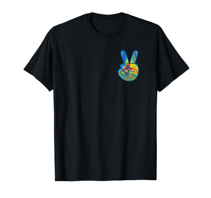 Rainbow Peace Hand T-Shirt - Casual Everyday Wear Unisex - T-Shirt, Sweatshirt, Hoodie