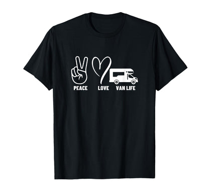 Vanlife Nomads Peace Love Van Life T-Shirt - Custom Art Print Men Women - T-Shirt, Sweatshirt, Hoodie