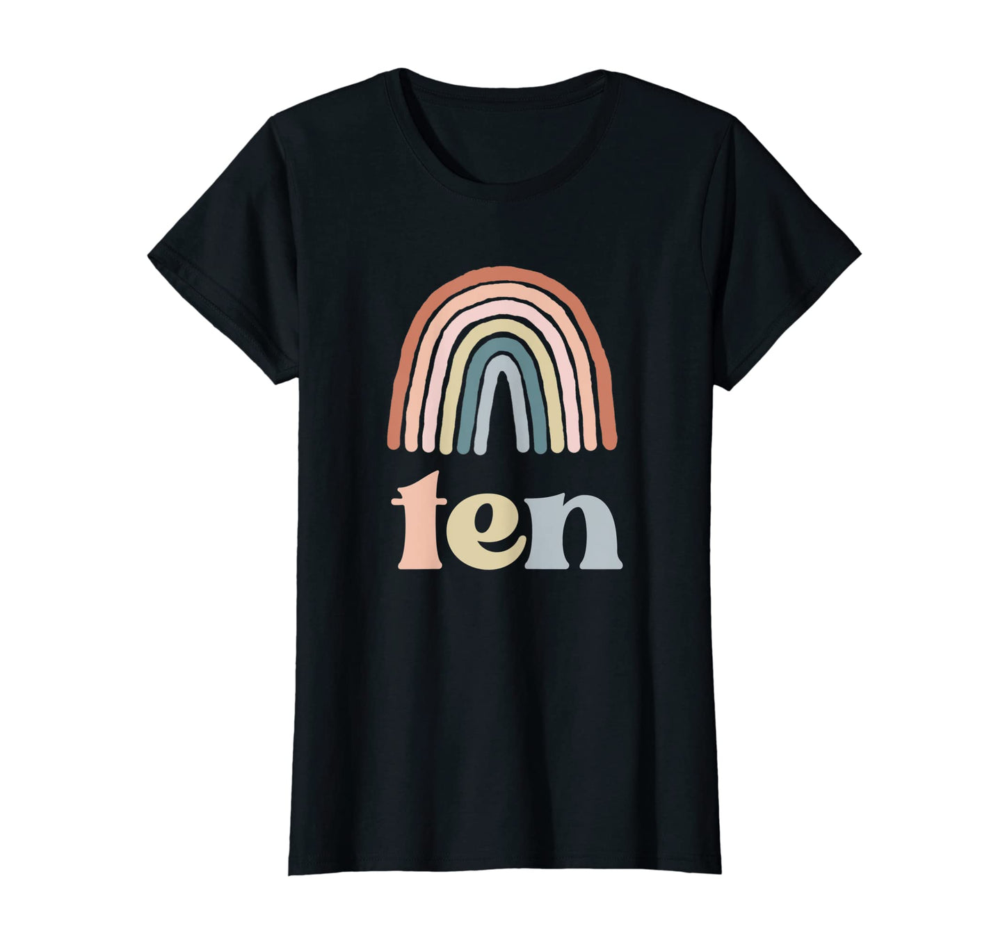 Ten Year Old Birthday Boho Rainbow Party T-Shirt - Streetwear Style Unisex - T-Shirt, Sweatshirt, Hoodie