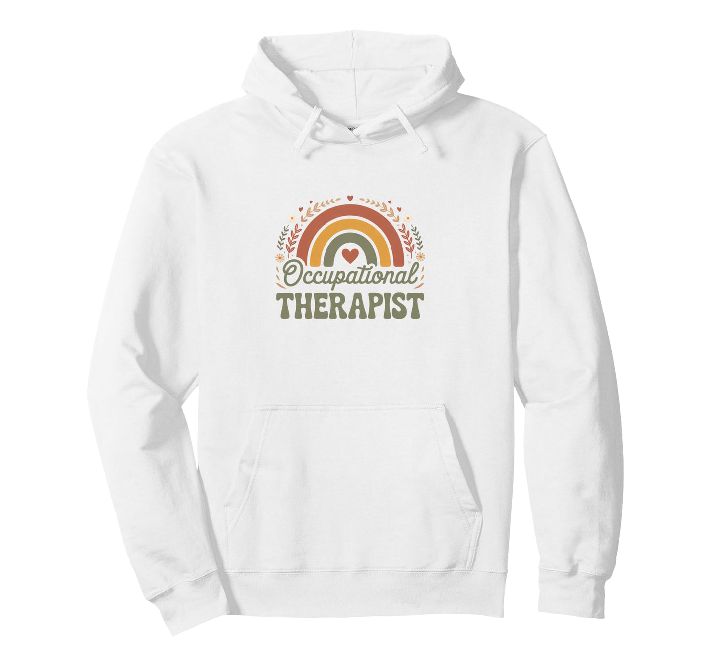 Occupational Therapist Boho Rainbow Hoodie - Minimalist Print Men Women - T-Shirt, Sweatshirt, Hoodie