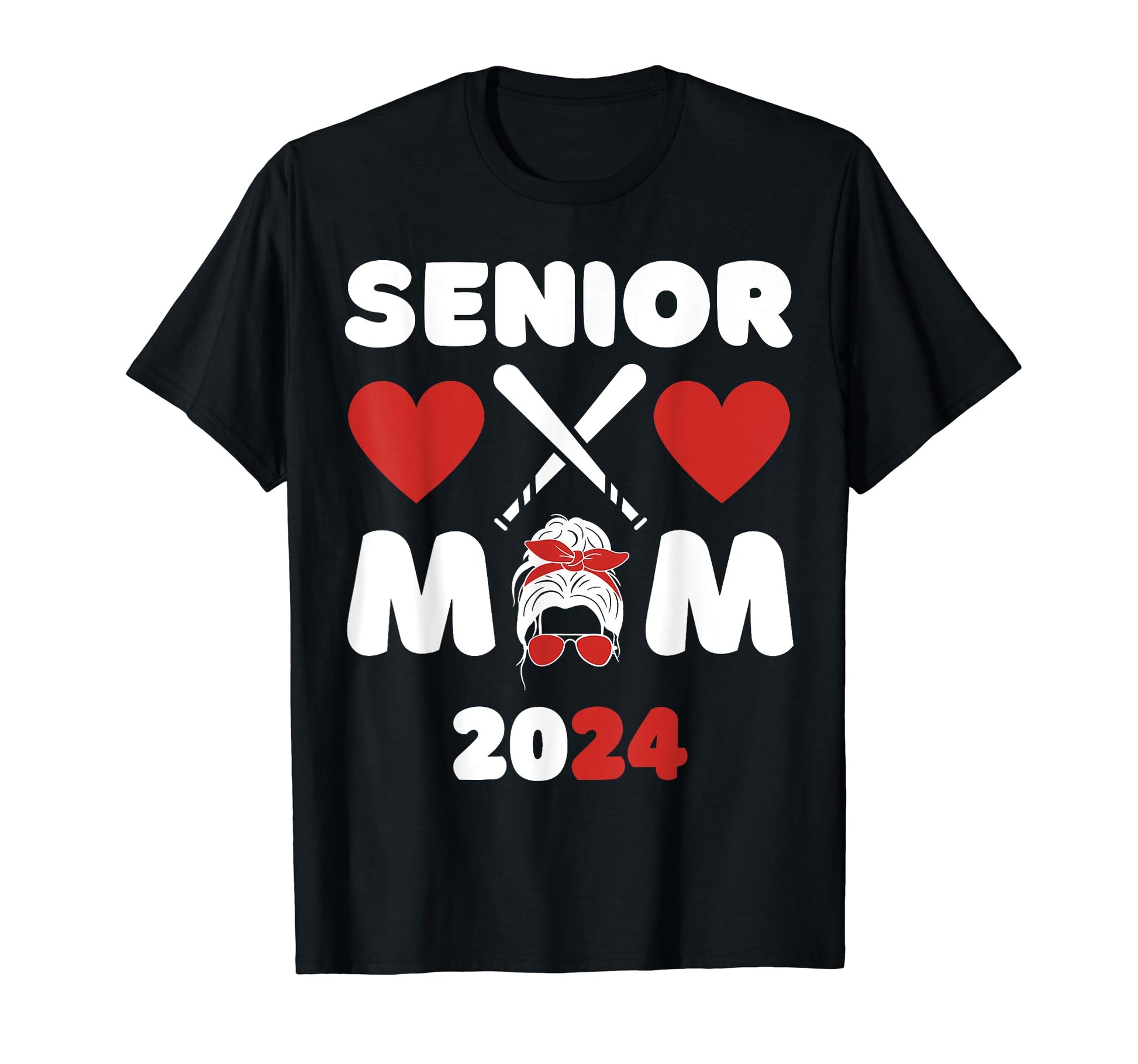 Senior Mom Class 2024 Baseball Mom T-Shirt - Fun Novelty Design Men Women - T-Shirt, Sweatshirt, Hoodie