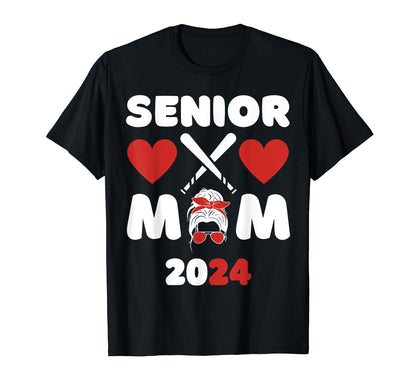 Senior Mom Class 2024 Baseball Mom T-Shirt - Fun Novelty Design Men Women - T-Shirt, Sweatshirt, Hoodie