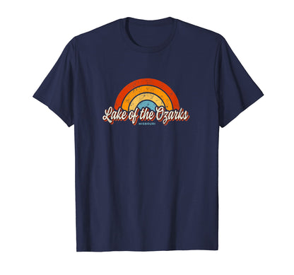 Lake Ozarks Missouri Mo Rainbow T-Shirt - Casual Everyday Wear Men Women - T-Shirt, Sweatshirt, Hoodie