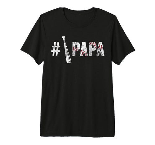 Number One Baseball Papa Fathers T-Shirt - Casual Everyday Wear Men Women - T-Shirt, Sweatshirt, Hoodie