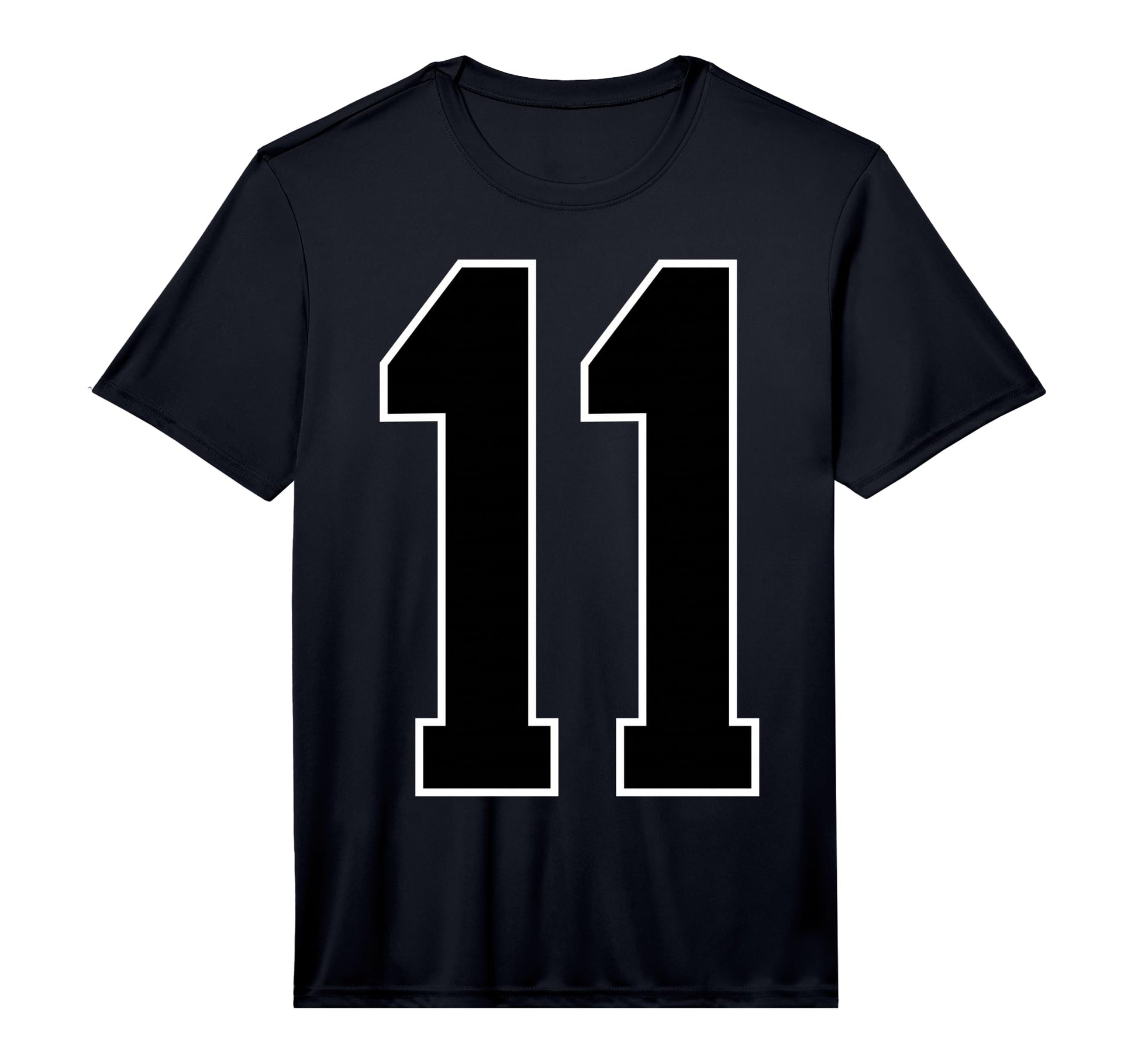 Black Sports Team Number 11 Fan Performance T-Shirt - Unique Graphic Unisex - T-Shirt, Sweatshirt, Hoodie