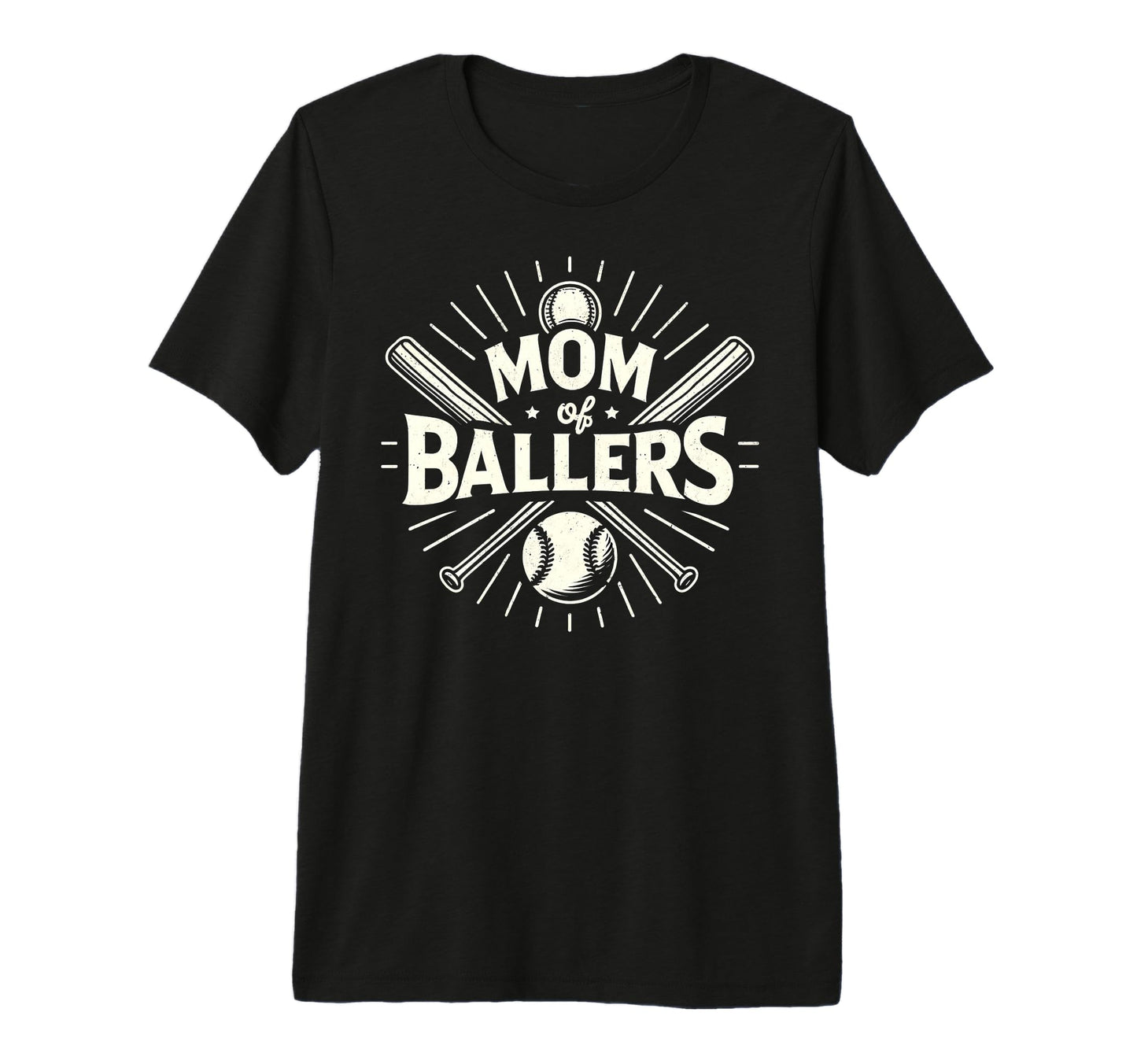 Baseball Softball Mom Ballers Baseball T-Shirt - Custom Art Print Unisex - T-Shirt, Sweatshirt, Hoodie