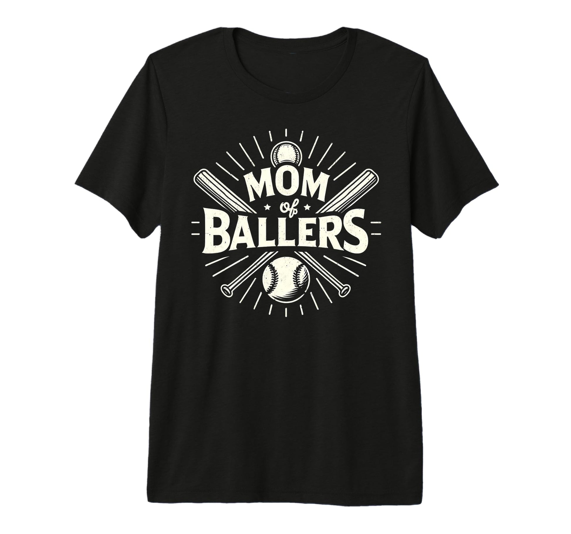 Baseball Softball Mom Ballers Baseball T-Shirt - Custom Art Print Unisex - T-Shirt, Sweatshirt, Hoodie