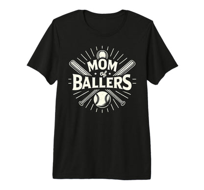 Baseball Softball Mom Ballers Baseball T-Shirt - Custom Art Print Unisex - T-Shirt, Sweatshirt, Hoodie