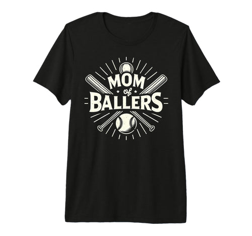 Baseball Softball Mom Ballers Baseball T-Shirt - Custom Art Print Unisex - T-Shirt, Sweatshirt, Hoodie